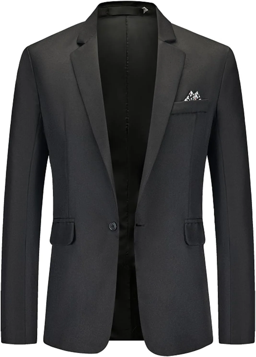 Lightweight Stretch Sports Coats Anti-stain Blazer Mens Suit Slim Fit One Button Solid Tuxedo Acket Business Suits