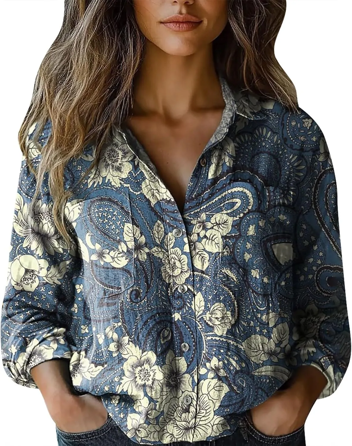 Linen Shirts for Women Fashion Down Shirts Casual Tops Long Sleeve Blouse Oversized Shirts for Women Oversized Shirt
