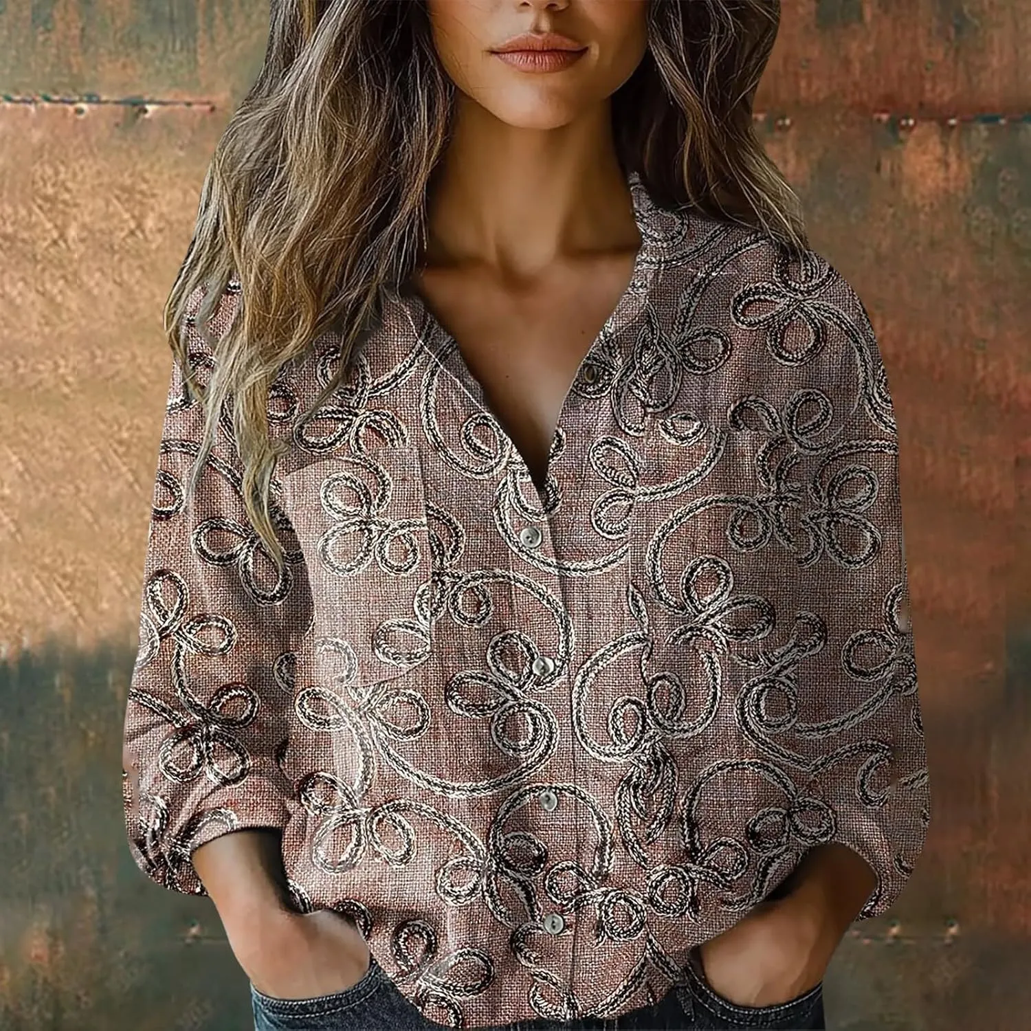 Linen Shirts for Women Fashion Down Shirts Casual Tops Long Sleeve Blouse Oversized Shirts for Women Oversized Shirt