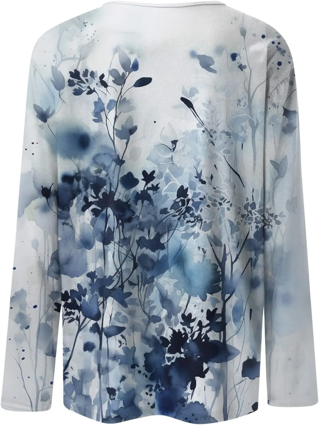 Long Sleeve Shirts for Women - Womens T Shirts Long Sleeve Crew Neck Shirts Basic Tee Sort Comfy Printed Tops Blouse