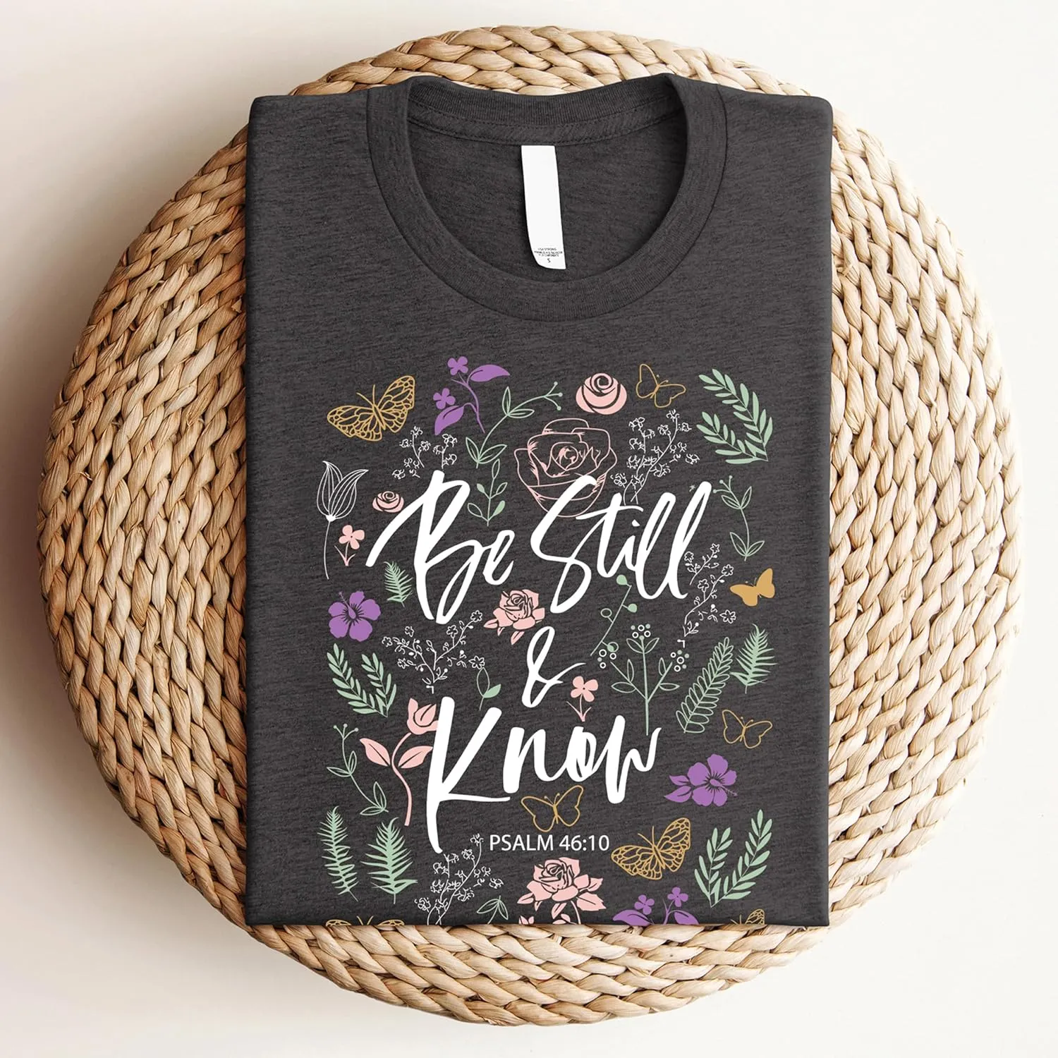 Love in Faith | Be Still Christian Shirts | Faith Shirts for Women | Christian T-Shirts for Women | Faith-Based Apparel