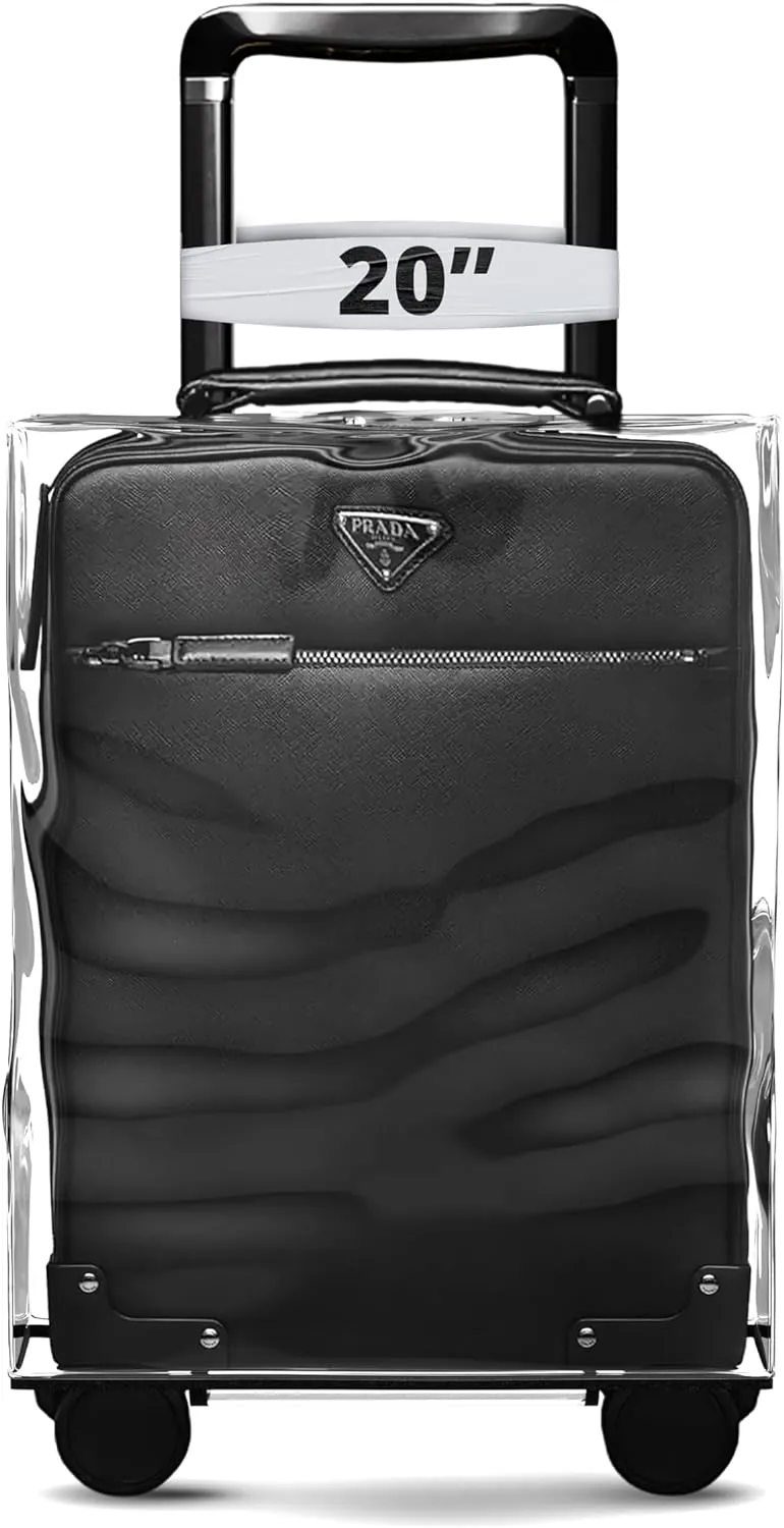 Luggage Covers for Suitcase Tsa Approved, 20" Clear Luggage Protector Suitcase Cover|Sturdy Transparent & PVC Waterproof Travel Luggage Sleeve|Carry On Luggage Plastic Cover in 1 Perfect Fit