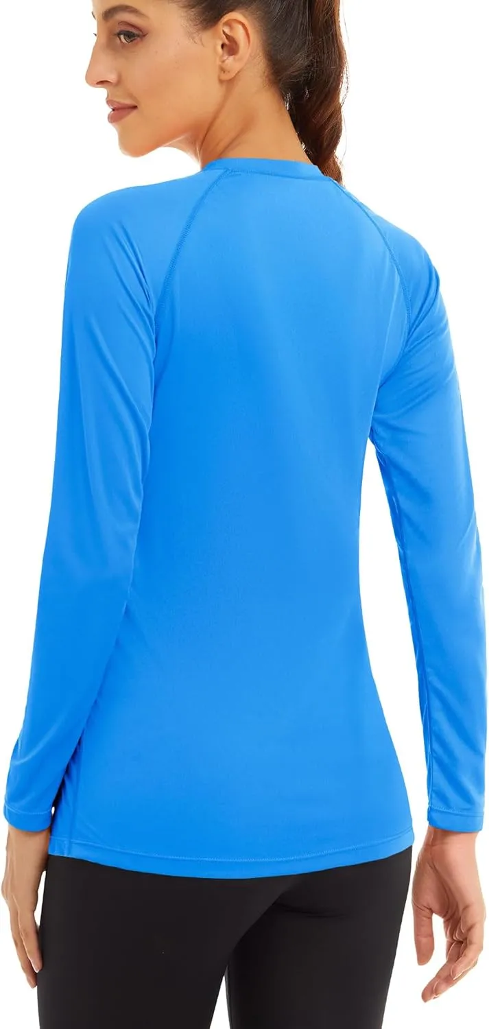 MAGCOMSEN Women's Long Sleeve Shirts UPF 50  Sun Protection Shirts for Hiking Fishing Workout Rash Guard