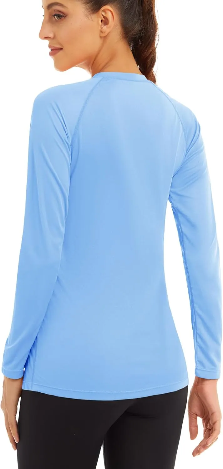 MAGCOMSEN Women's Long Sleeve Shirts UPF 50  Sun Protection Shirts for Hiking Fishing Workout Rash Guard