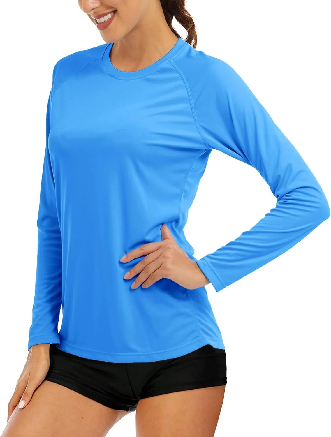 MAGCOMSEN Women's Long Sleeve Shirts UPF 50  Sun Protection Shirts for Hiking Fishing Workout Rash Guard