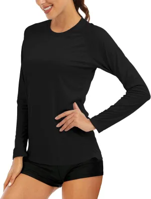 MAGCOMSEN Women's Long Sleeve Shirts UPF 50  Sun Protection Shirts for Hiking Fishing Workout Rash Guard