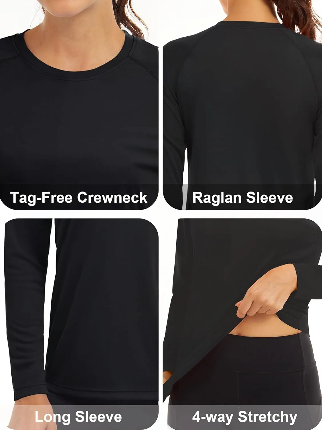 MAGCOMSEN Women's Long Sleeve Shirts UPF 50  Sun Protection Shirts for Hiking Fishing Workout Rash Guard