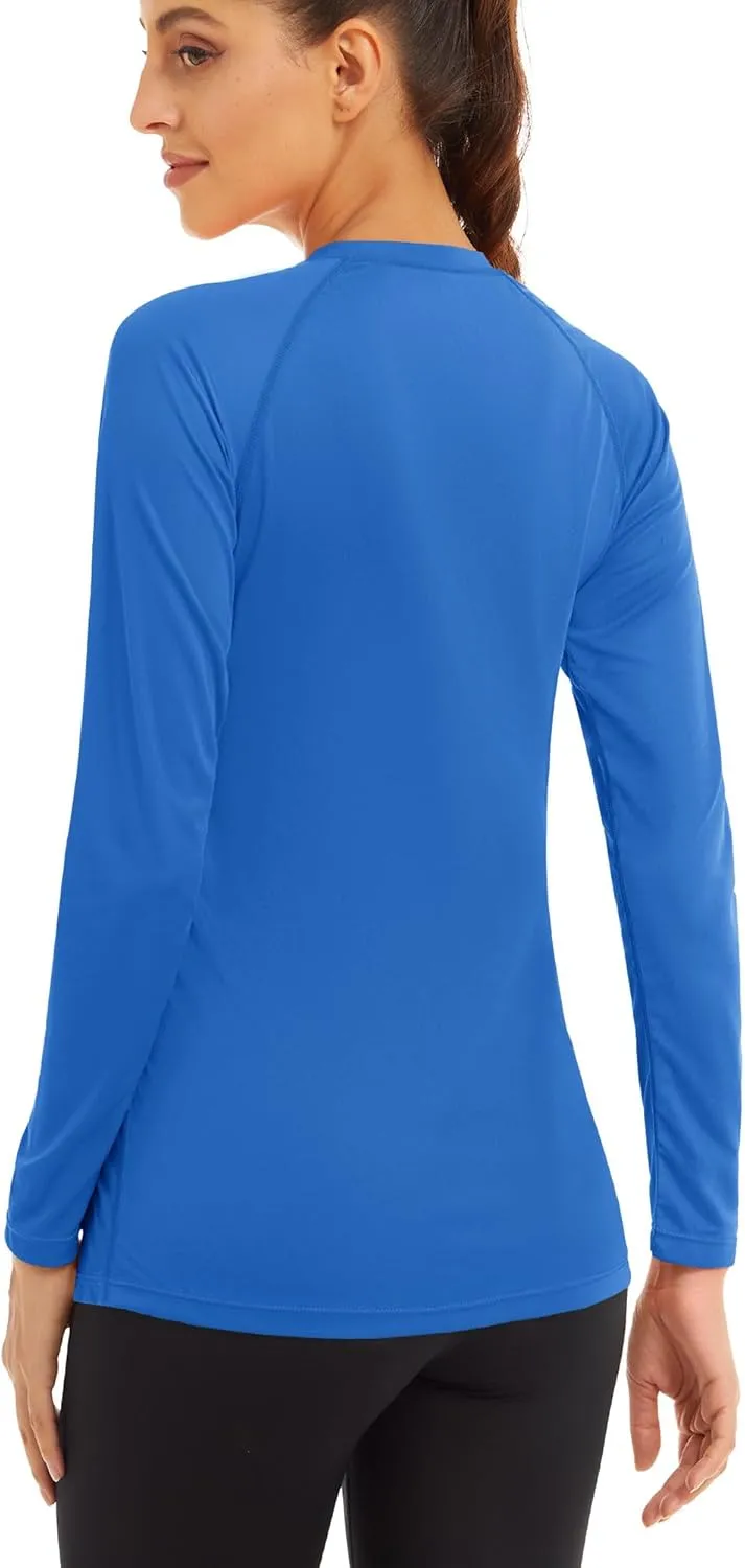 MAGCOMSEN Women's Long Sleeve Shirts UPF 50  Sun Protection Shirts for Hiking Fishing Workout Rash Guard