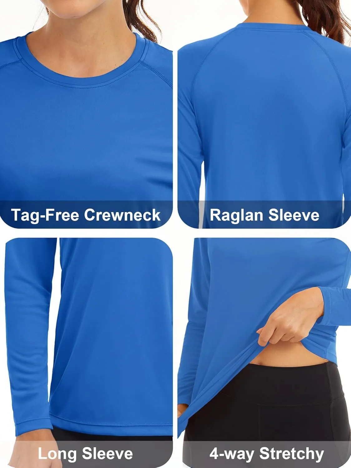 MAGCOMSEN Women's Long Sleeve Shirts UPF 50  Sun Protection Shirts for Hiking Fishing Workout Rash Guard