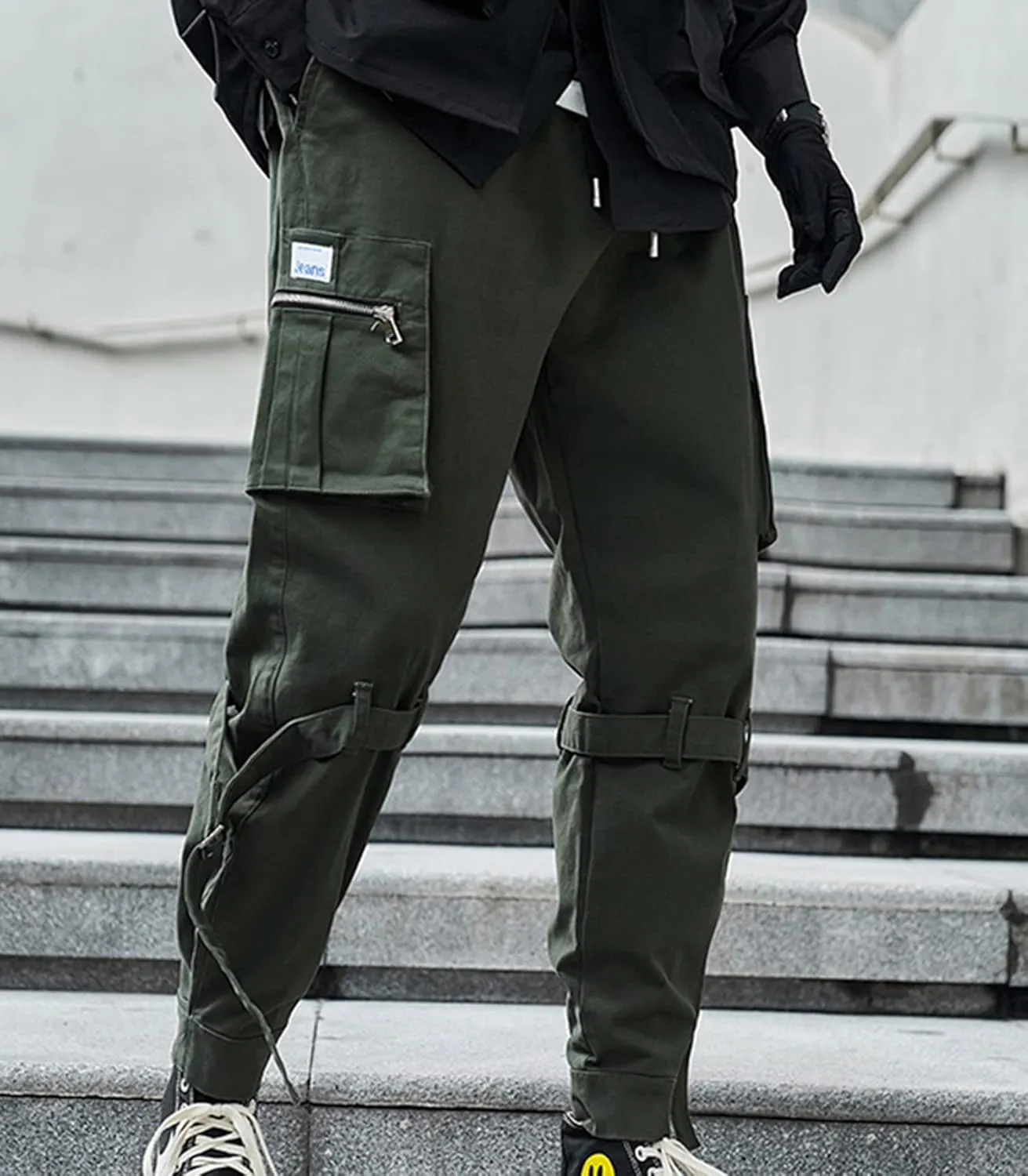Men Slim Fit Cargo Techwear Pants