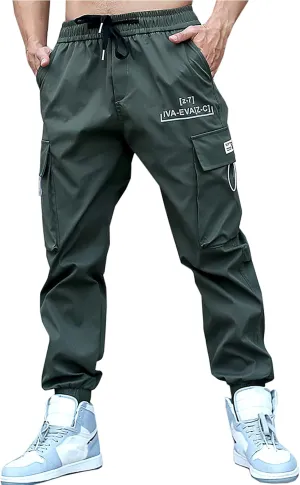 Men Slim Fit Cargo Techwear Pants