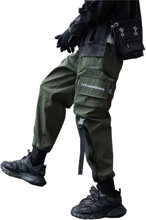 Men Slim Fit Cargo Techwear Pants