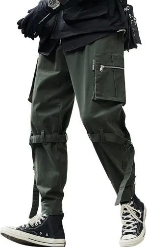 Men Slim Fit Cargo Techwear Pants