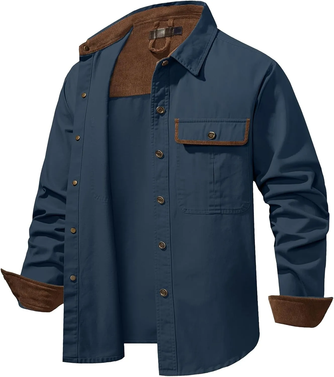 Mens 2023 Dress Shirts Long Sleeve Wrinkle-Resistant Casual Button Down Shirts Solid Formal Dress Shirts Business Top