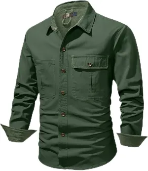 Mens 2023 Dress Shirts Long Sleeve Wrinkle-Resistant Casual Button Down Shirts Solid Formal Dress Shirts Business Top