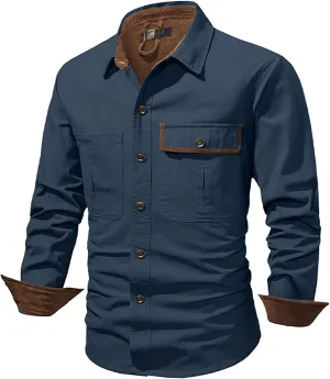 Mens 2023 Dress Shirts Long Sleeve Wrinkle-Resistant Casual Button Down Shirts Solid Formal Dress Shirts Business Top