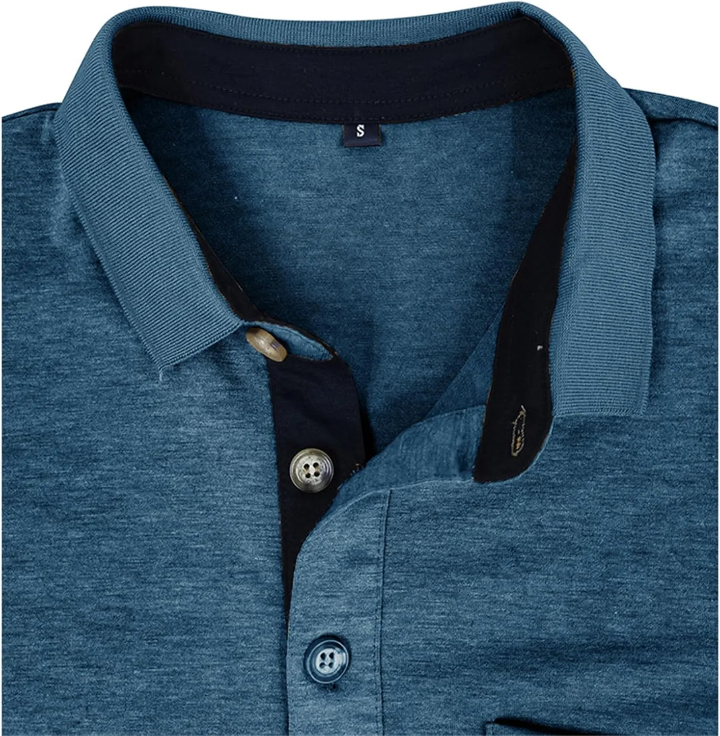 Mens Athletic Short Sleeve Polo Shirts Casual Moisture Wicking Golf Shirts Buttons Collared Solid T Shirts with Pocket