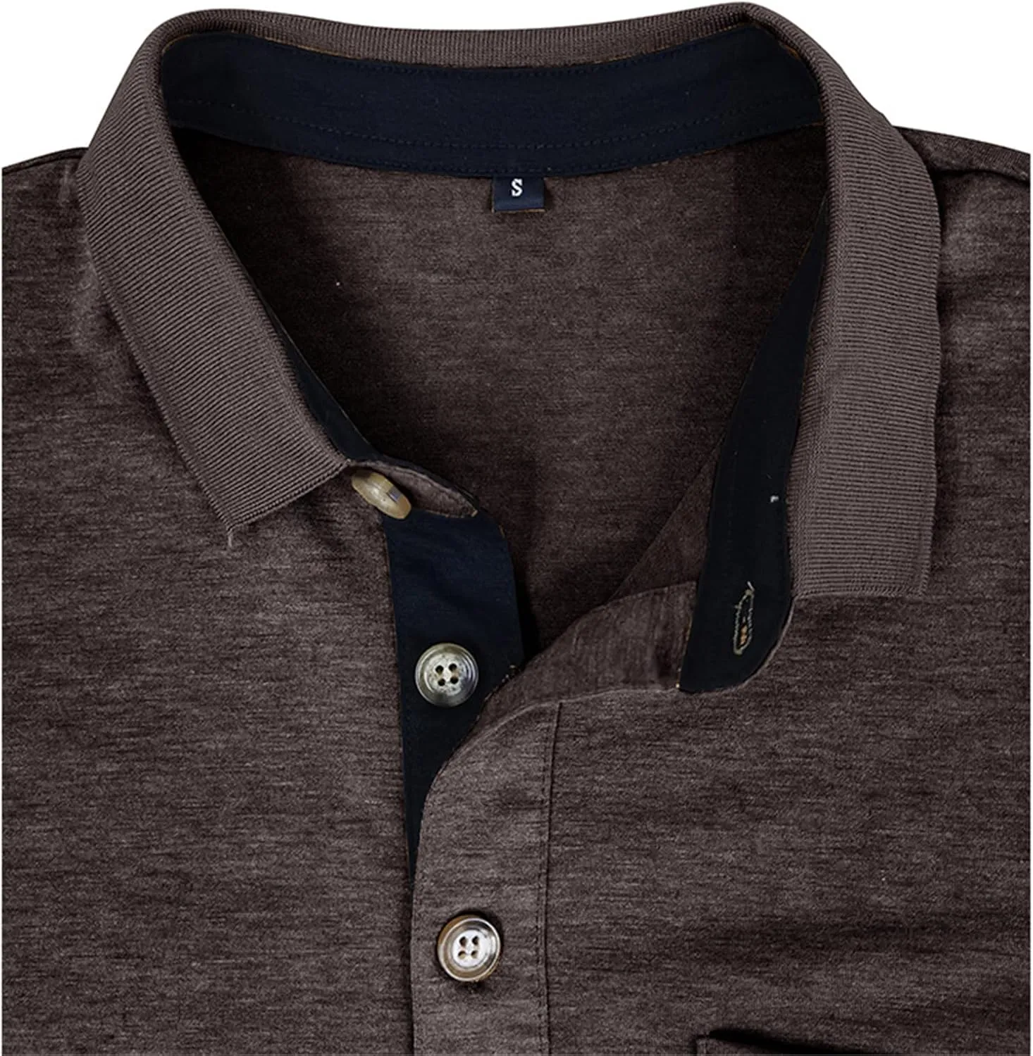 Mens Athletic Short Sleeve Polo Shirts Casual Moisture Wicking Golf Shirts Buttons Collared Solid T Shirts with Pocket