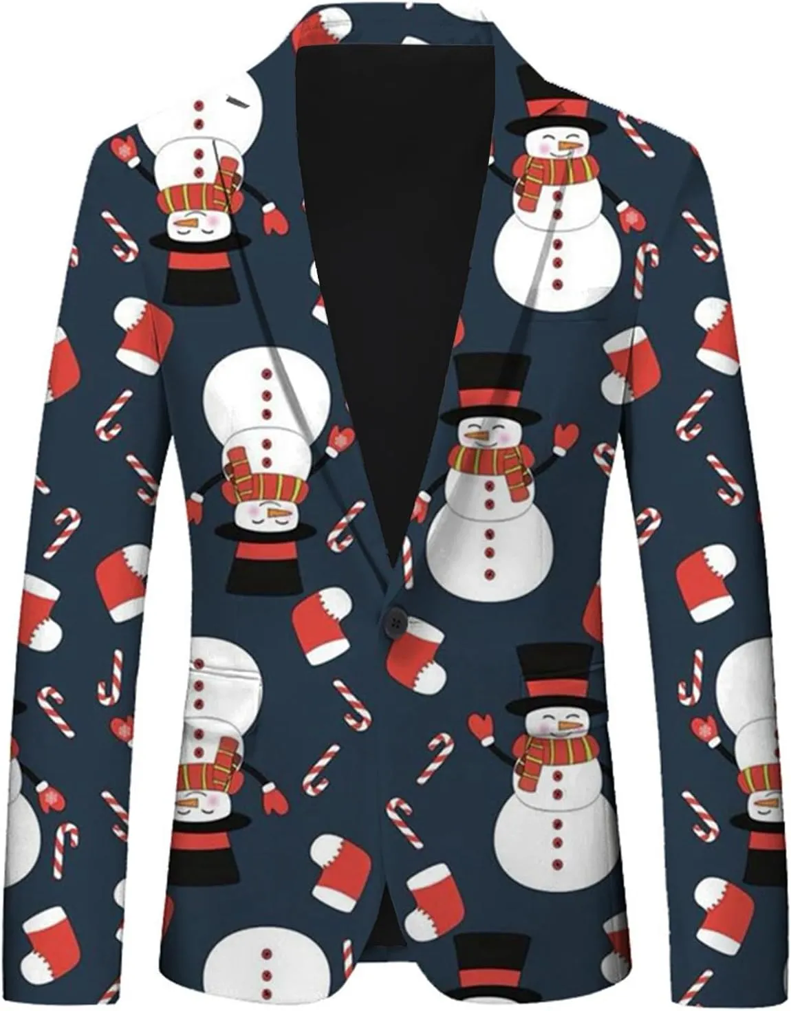 Mens Christmas Suit Jacket Ugly Christmas Blazer Jacket Funny Xmas Santa Party Blazers Sport Coat Christmas Suit for Men