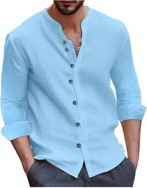 Mens Dress Shirts Long Sleeve Button Down Stretch Shirts Formal Wedding Prom Slim Fit Button Down Shirts Plus Size