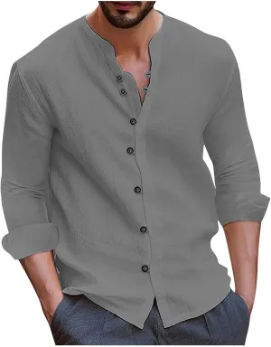 Mens Dress Shirts Long Sleeve Button Down Stretch Shirts Formal Wedding Prom Slim Fit Button Down Shirts Plus Size