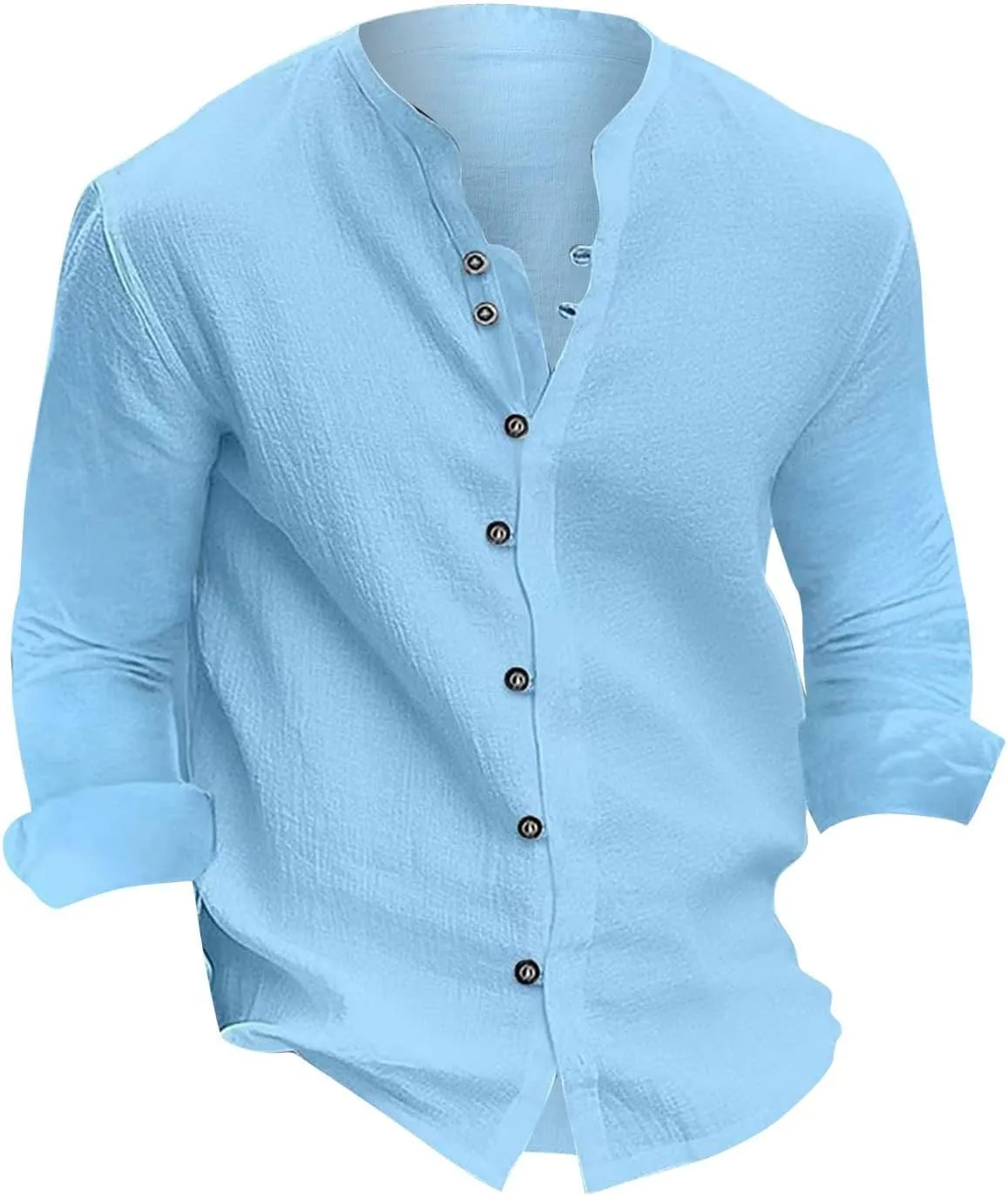 Mens Dress Shirts Long Sleeve Button Down Stretch Shirts Formal Wedding Prom Slim Fit Button Down Shirts Plus Size