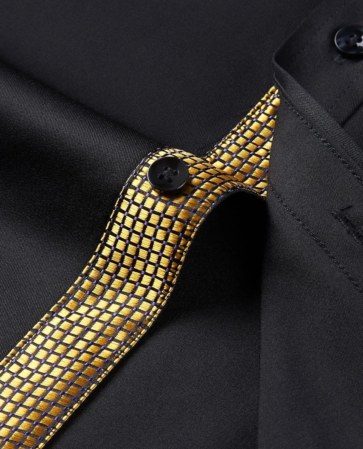 Mens Dress Shirts Long Sleeve Dress Shirts for Men Inner Contrast Button Down Casual Shirts for Men Big and Tall