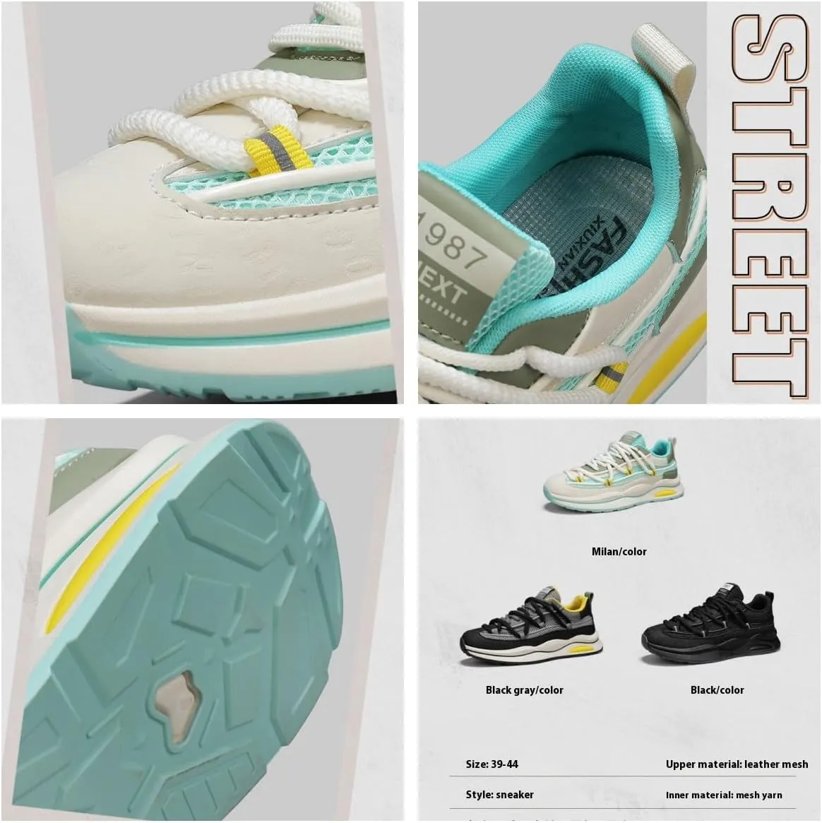 Men's Fashion Sneakers Low Top Lace Up Sneakers,Breathable Mesh, for Outdoor Walking Traveling