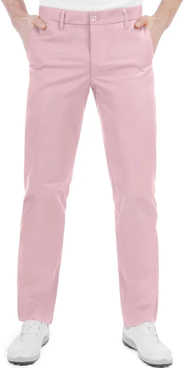 Men's Golf Pants Stretch Waist Slim Fit Tapered Classic Fit Golf Pants