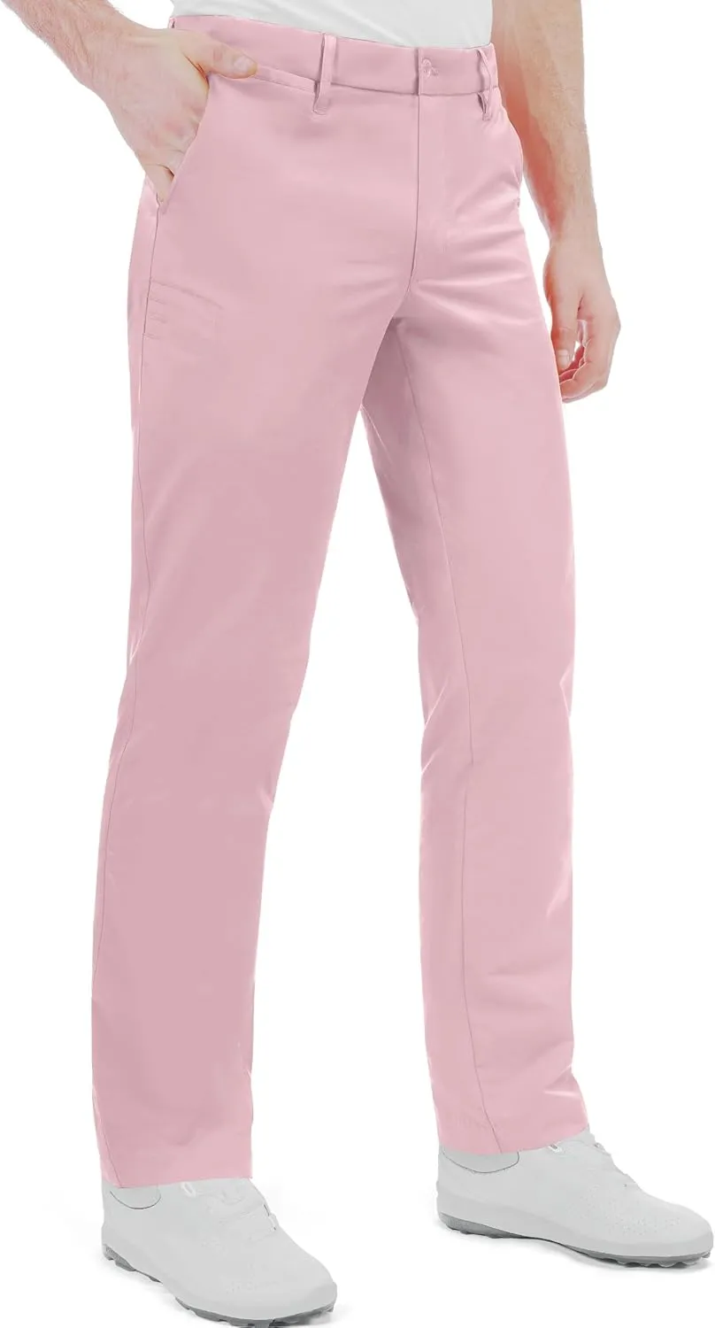 Men's Golf Pants Stretch Waist Slim Fit Tapered Classic Fit Golf Pants