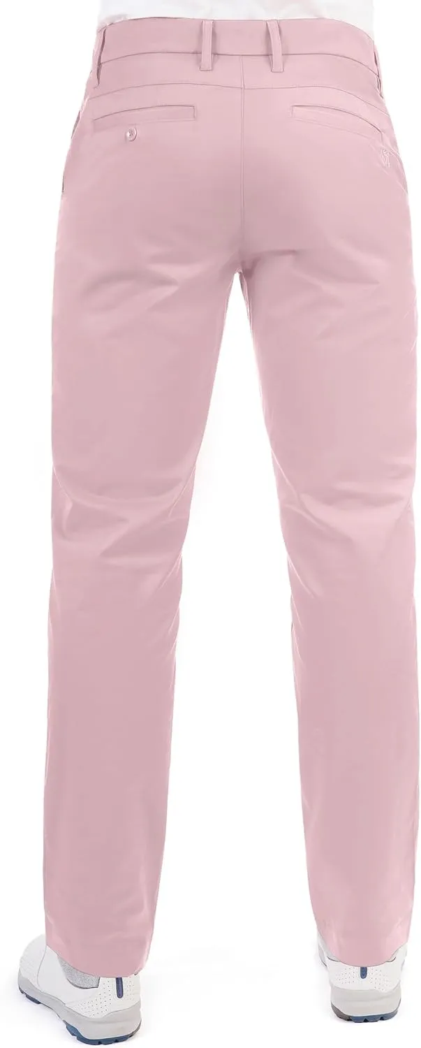 Men's Golf Pants Stretch Waist Slim Fit Tapered Classic Fit Golf Pants