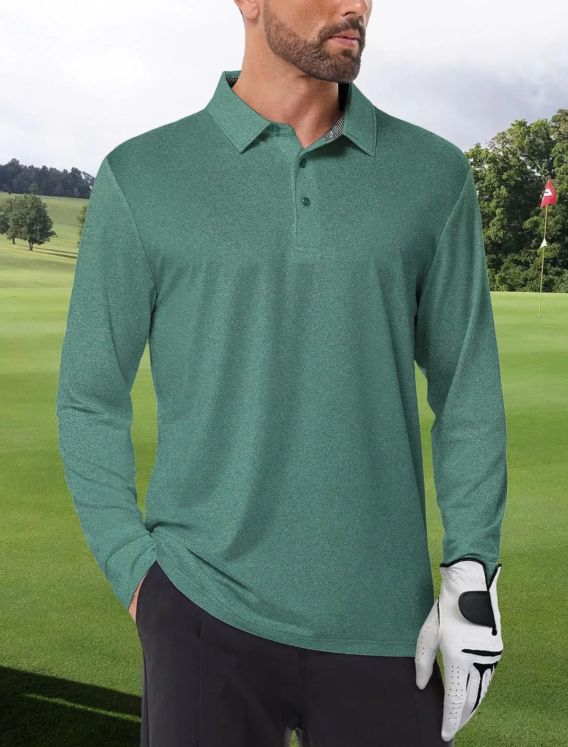 Mens Golf Shirt Dry Fit Performance Polo Shirts for Men Mens Short Sleeve Shirts Casual Work Shirts for Men