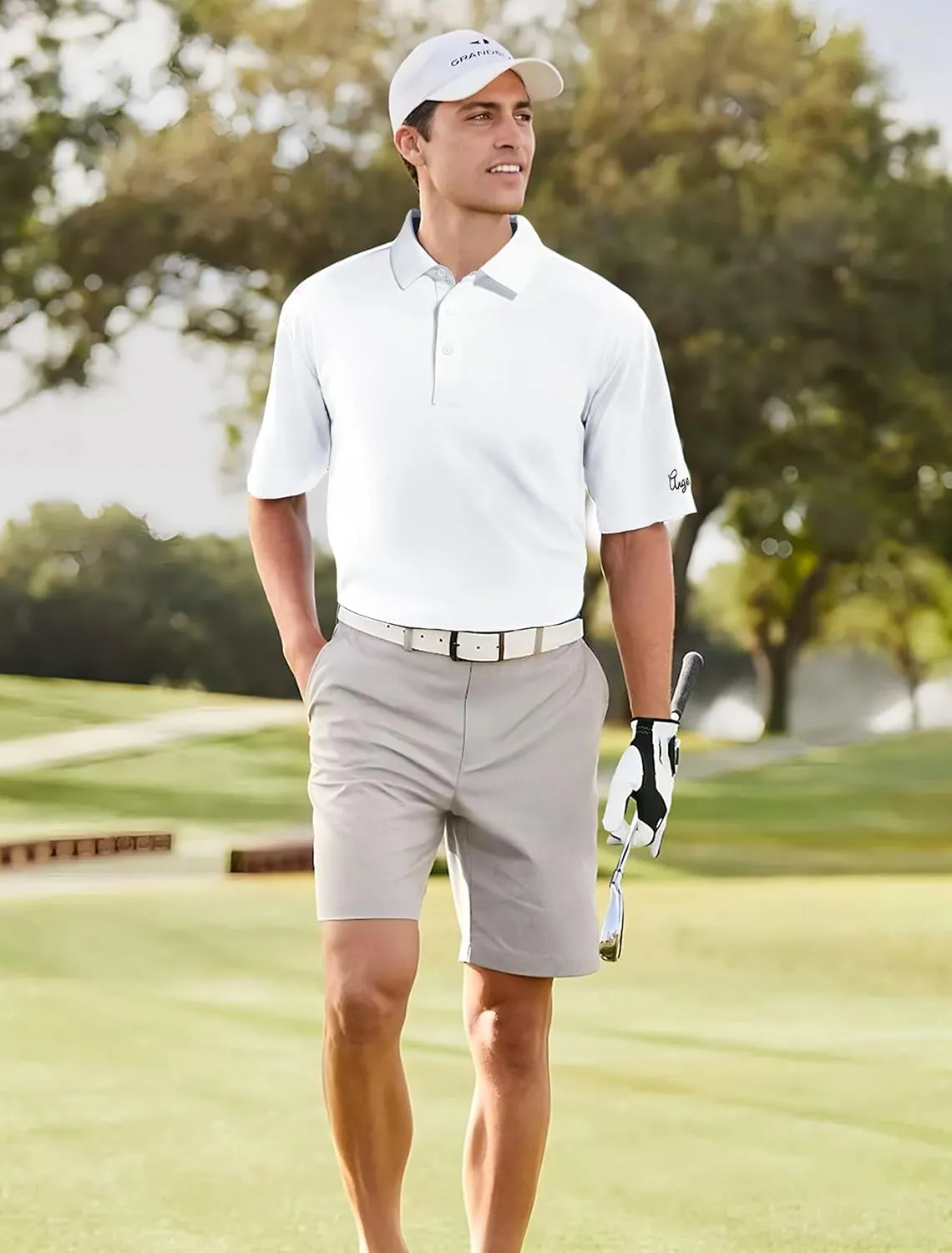 Mens Golf Shirt Dry Fit Performance Polo Shirts for Men Mens Short Sleeve Shirts Casual Work Shirts for Men