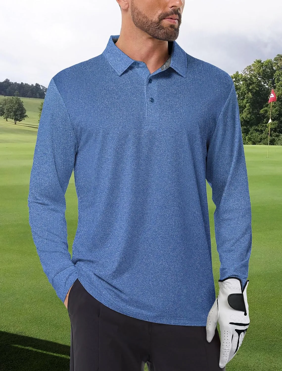 Mens Golf Shirt Dry Fit Performance Polo Shirts for Men Mens Short Sleeve Shirts Casual Work Shirts for Men
