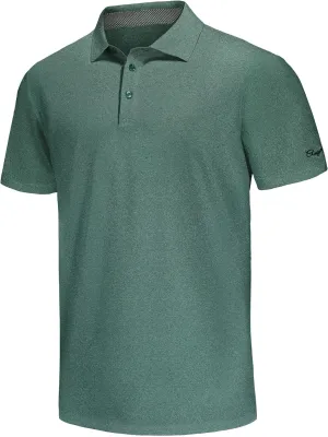 Mens Golf Shirt Dry Fit Performance Polo Shirts for Men Mens Short Sleeve Shirts Casual Work Shirts for Men