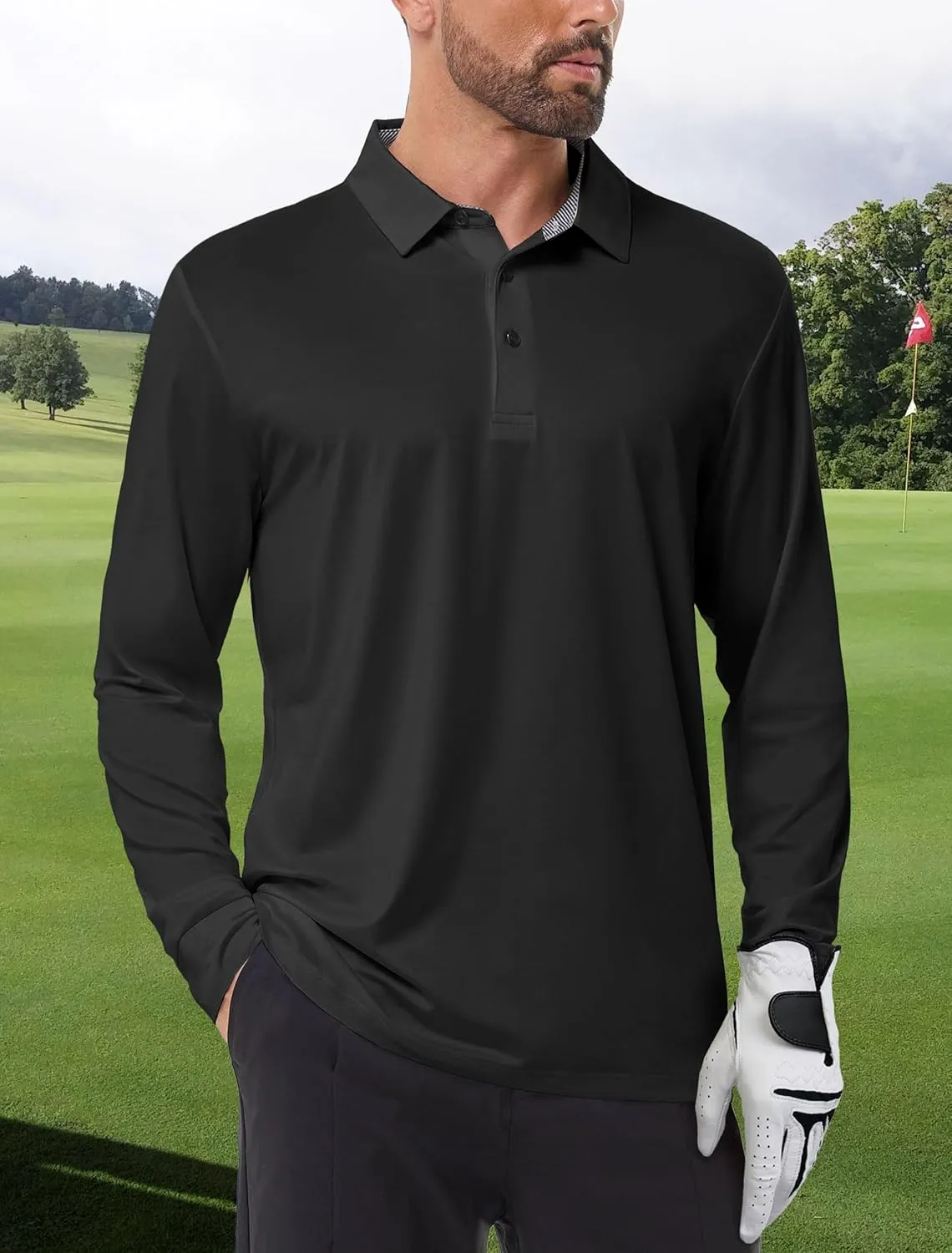 Mens Golf Shirt Dry Fit Performance Polo Shirts for Men Mens Short Sleeve Shirts Casual Work Shirts for Men