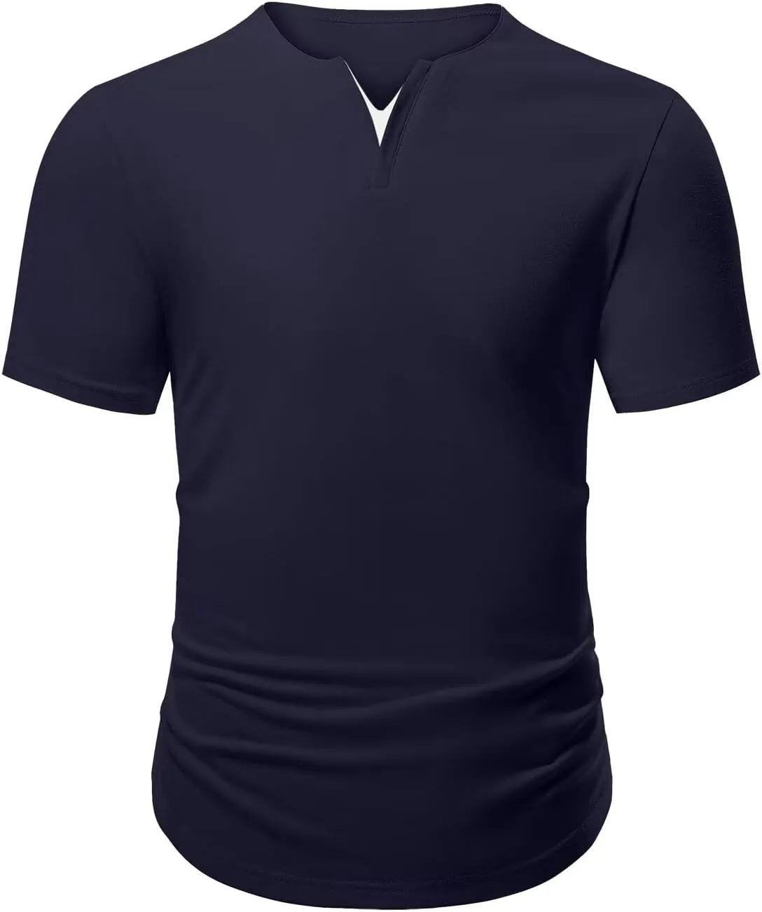 Mens Henley Shirts Short Sleeve Summer Casual V Neck Cotton Tee Shirts