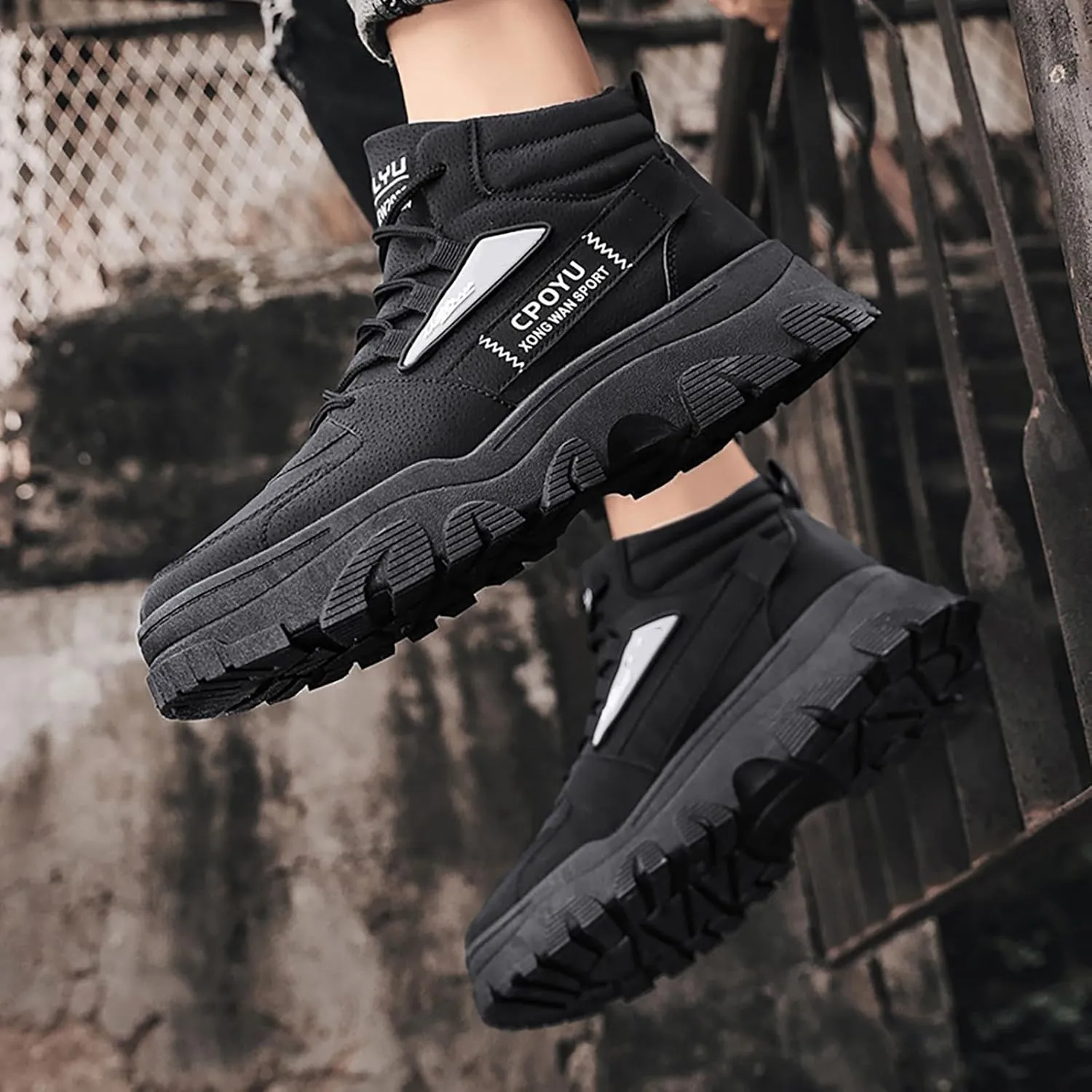 Mens Loafers & Slip-Ons Men Fashion Walking Sneakers Non Slip Work Shoes Comfortable Leather Casual Athletic