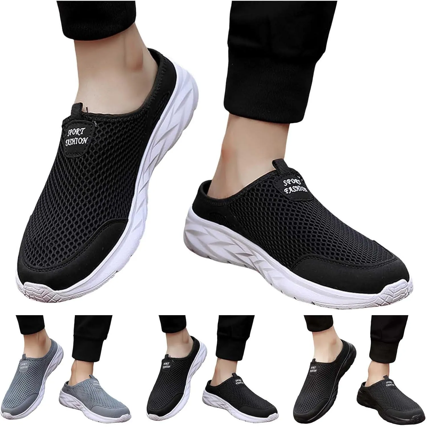 Mens Loafers & Slip-Ons Men Sports Shoes Fashion New Pattern Solid Color Simple Mesh Breathable Comfortable Flat