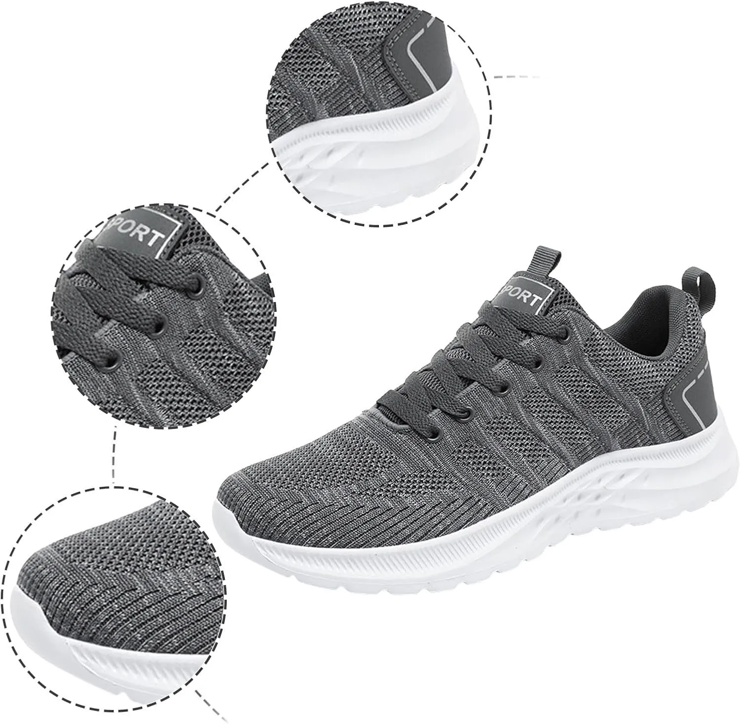 Mens Loafers & Slip-Ons Men Sports Shoes Fashionable Couple Simple and Solid Color Thick Bottomed Flat Mesh