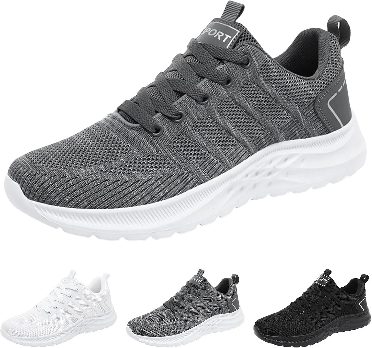 Mens Loafers & Slip-Ons Men Sports Shoes Fashionable Couple Simple and Solid Color Thick Bottomed Flat Mesh