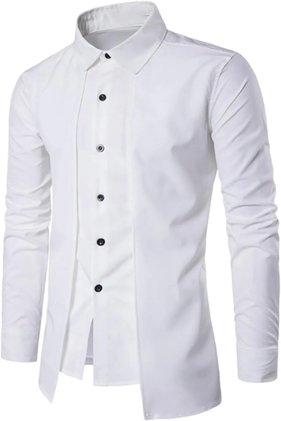 Mens Shirts Button Down Long Sleeve Shirts Casual Beach Shirt Stretch Solid Formal Business Dress Shirts Pirate Shirt