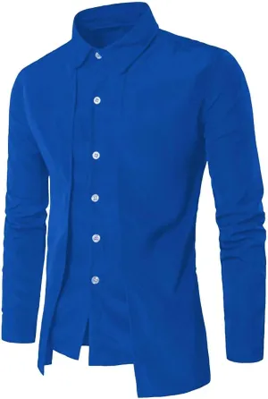 Mens Shirts Button Down Long Sleeve Shirts Casual Beach Shirt Stretch Solid Formal Business Dress Shirts Pirate Shirt
