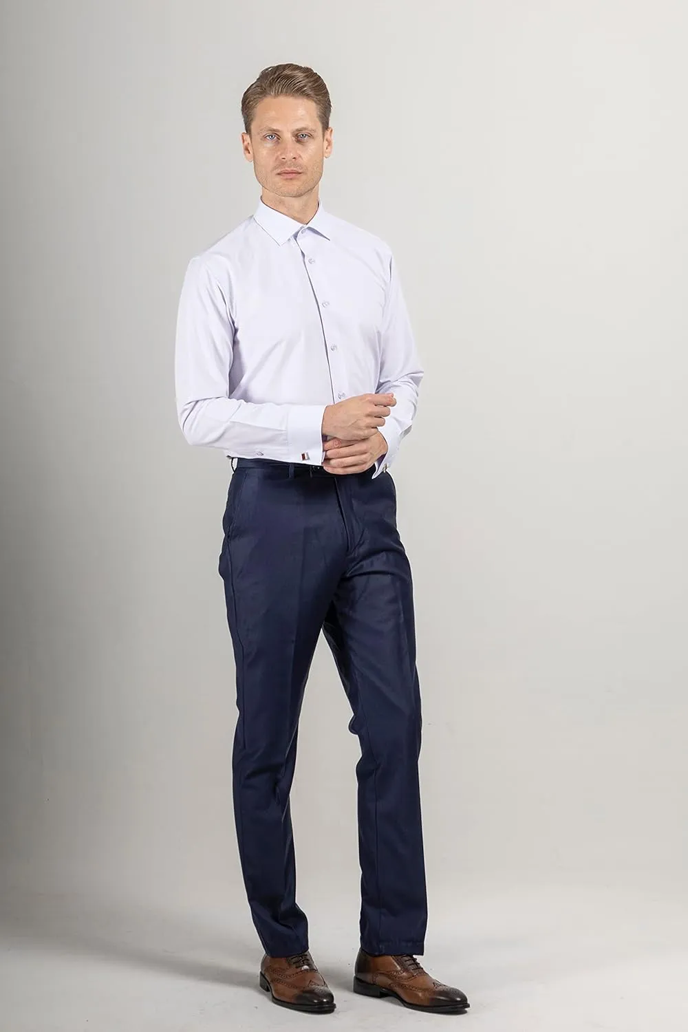 Mens Shirts | Mens Long Sleeve Shirt | French Cuff Dress Shirts for Men | Mens Stylish Formal Shirts | Button Up Shirt Men