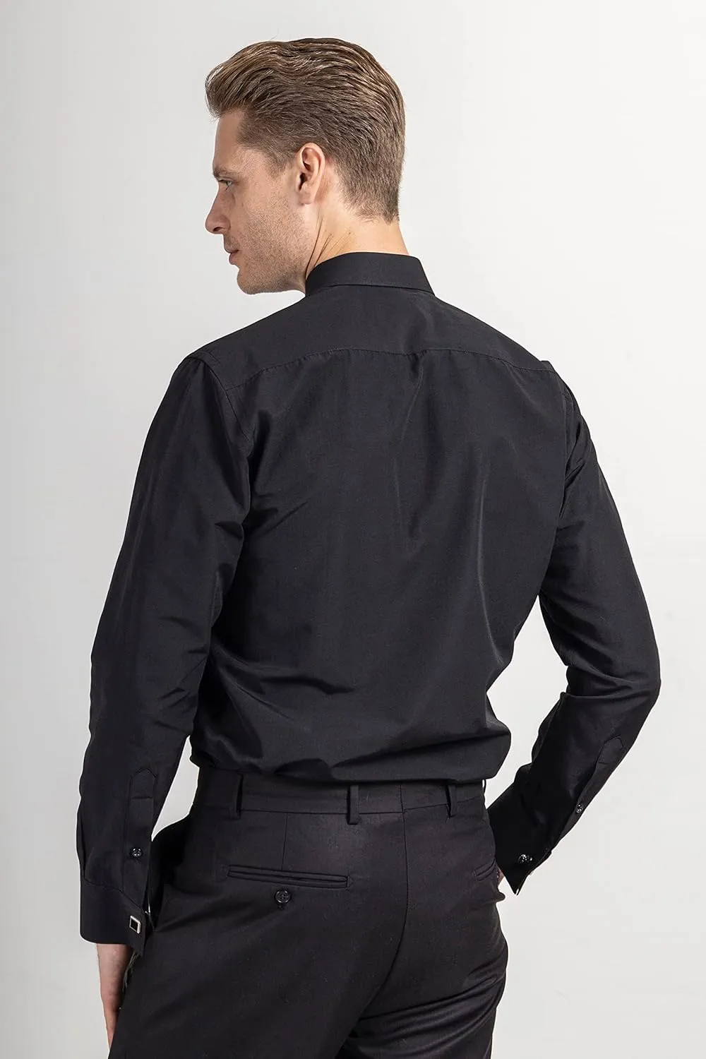 Mens Shirts | Mens Long Sleeve Shirt | French Cuff Dress Shirts for Men | Mens Stylish Formal Shirts | Button Up Shirt Men