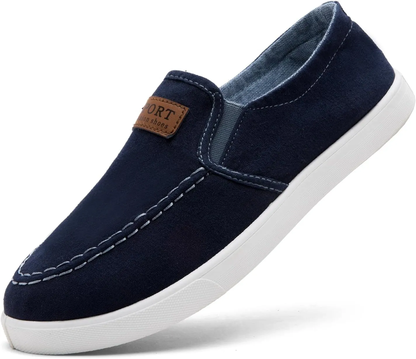 Men's Slip-on Loafers Casual Canvas Shoes Fashion Boat Shoes Casual Comfortable Lightweight Walking