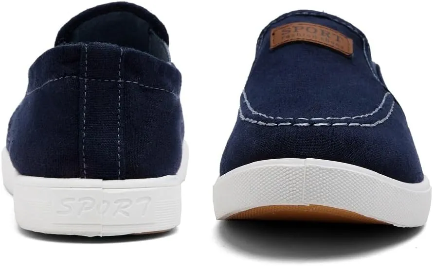 Men's Slip-on Loafers Casual Canvas Shoes Fashion Boat Shoes Casual Comfortable Lightweight Walking