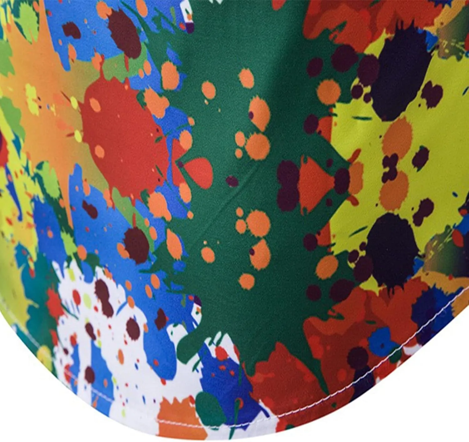 Mens Tie-Dye T-Shirts Colorful Rainbow Dress Shirts Floral Slim Fit Long Sleeve Casual Button Down Poplin Shirts