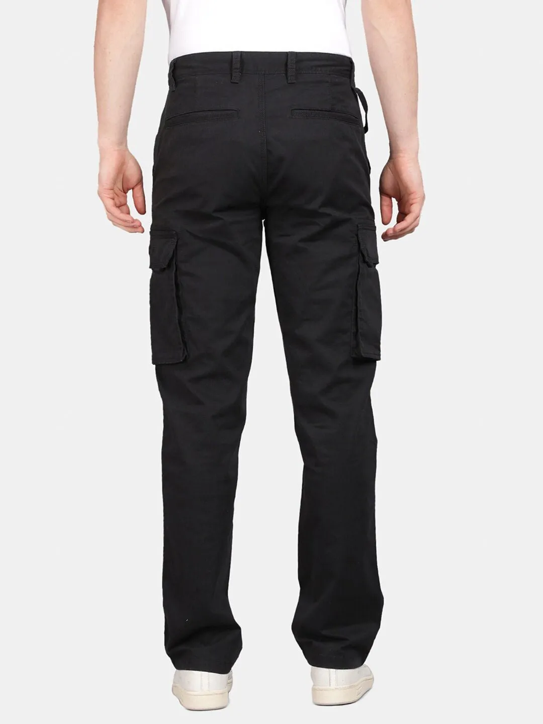 Mid Night Navy Solid Cargo Pants