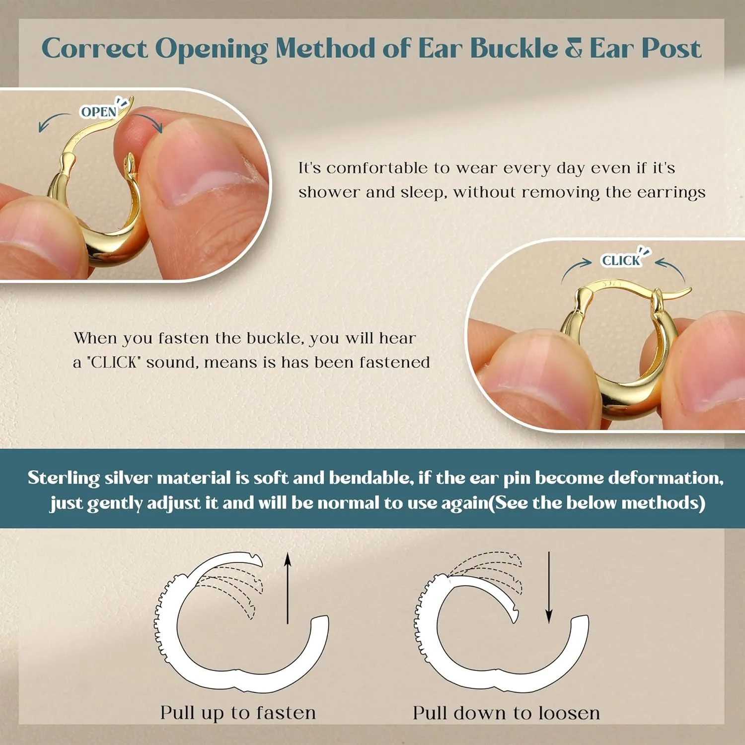 MILACOLATO Gold Hoop Earrings Set for Women 14K Gold Filled Sterling Silver Posts Small Chunky Hoop Earrings Hypoallergenic Trendy Gold Huggie Earrings Stacks 3Pairs